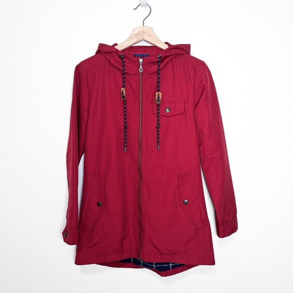Bridge & Burn Warbler Jacket with Hood Burgundy Red Size XS - Picture 1 of 10